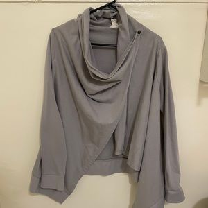 LOFT draped grey lounge sweater size small